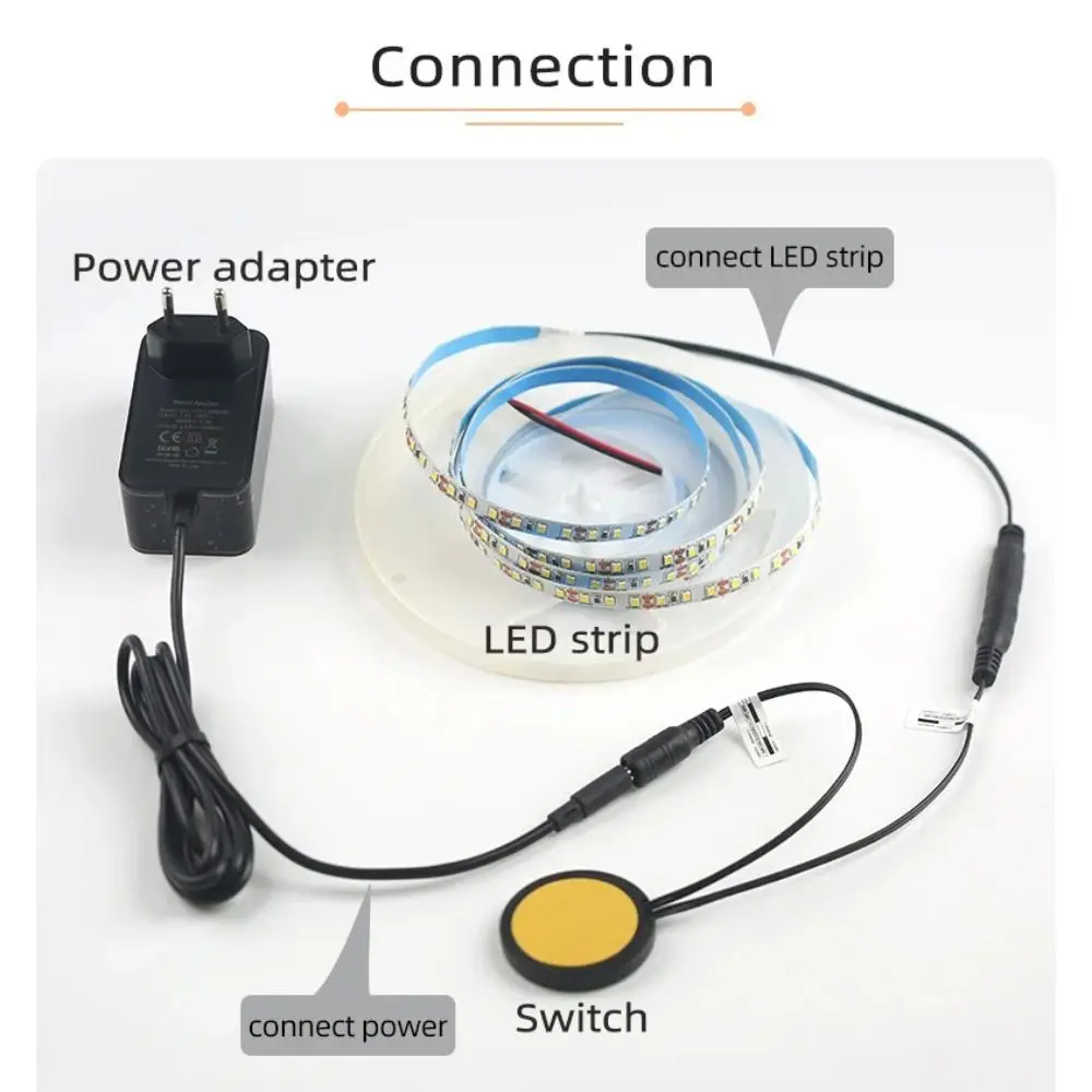 Practical DC12V 24V Smart Sensor 5A 60W Penetrable Touch Switch Wood Board LED Light Switch for Cabinet LED Light