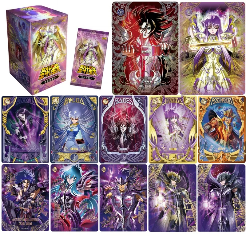

KAYOU Original Saint Seiya Anime Card Awakening of the Holy Cloak SE BP UR QR Milo Shura Rare Collectible Card Kids Boy Gift Toy