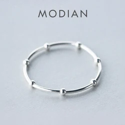 Modian 925 Sterling Silver Beads Fashion For Women Adjustable Silver Bracelets Bangles for Women Sterling Silver Fine Jewelry