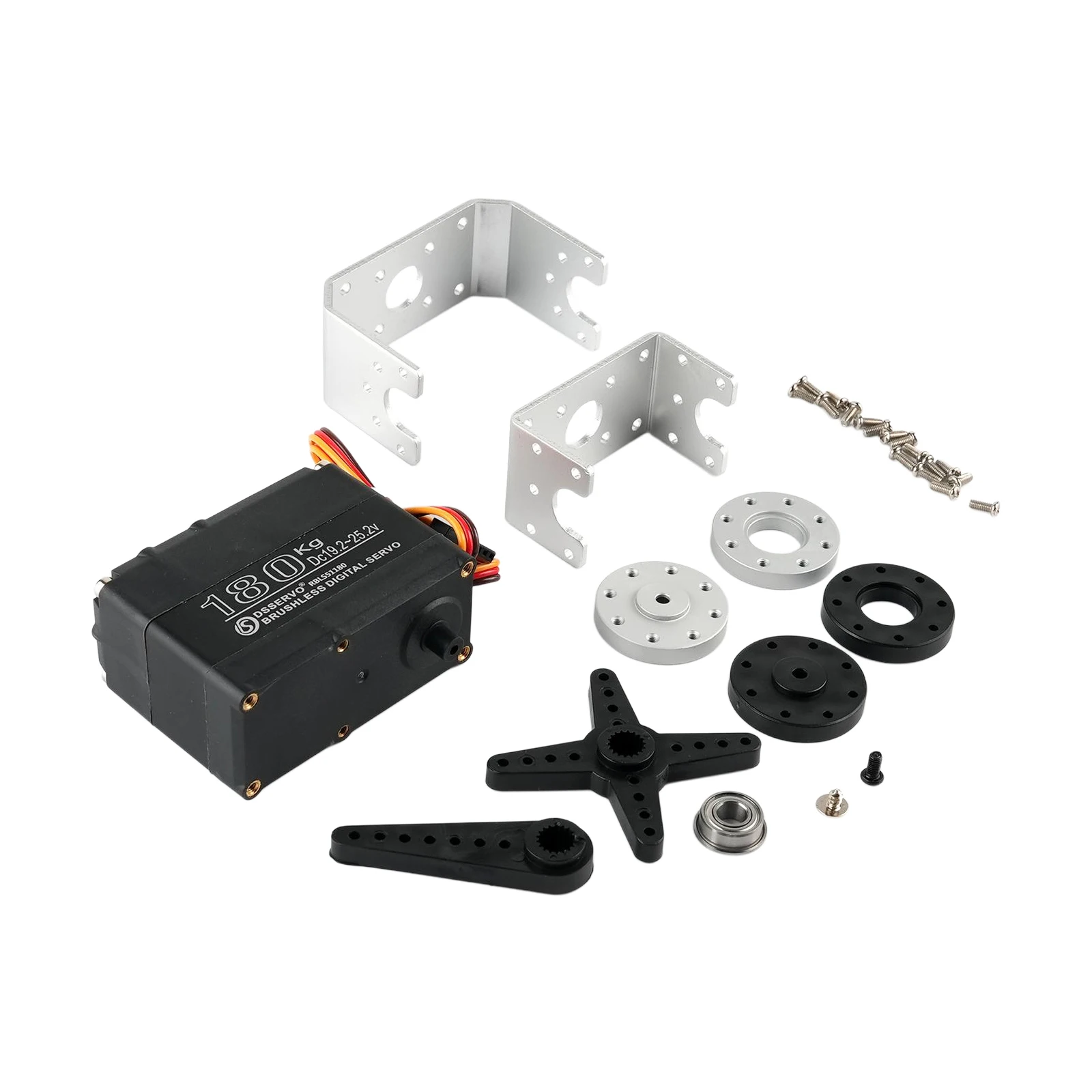 180KG Brushless Digital Servo - 24V Industrial-Grade, IP67 Waterproof, 180/270/360° for RC Monster Trucks/Robots