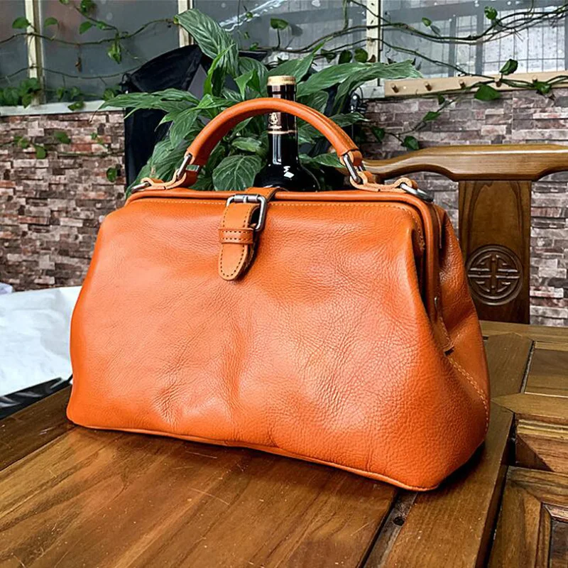 MOTAORA Top Quality Genuine Leather Women Shoulder Bag Long Strap Doctor Bags Vintage Woman Handbag Cow Leather Women Bags 2024