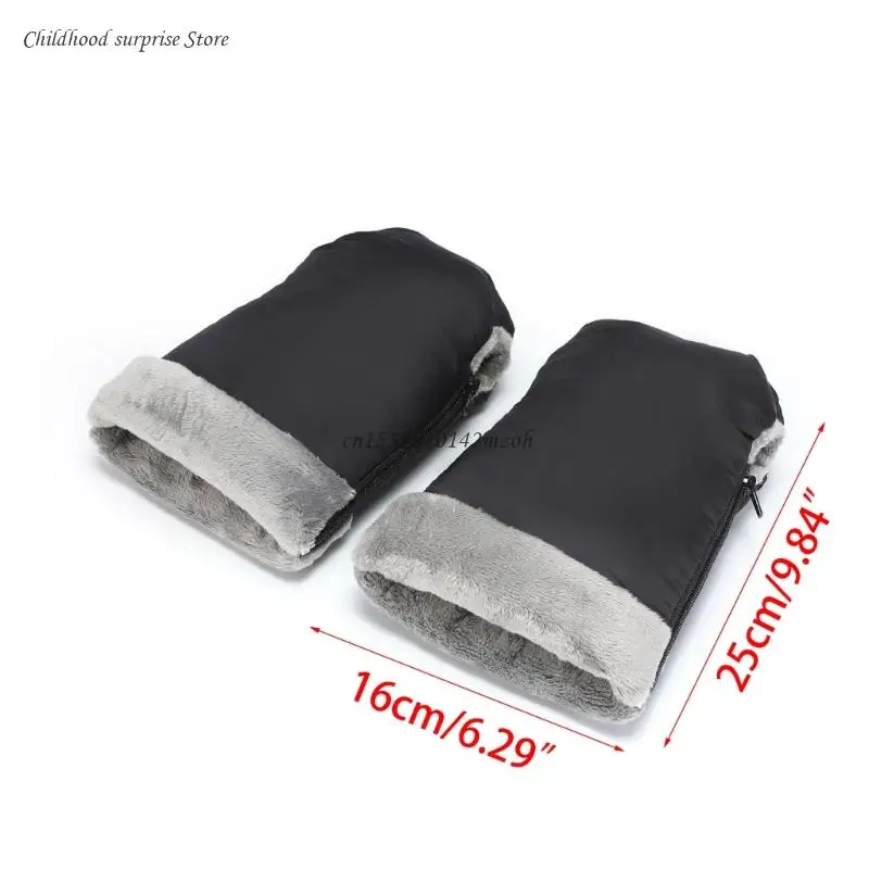 รถเข็นเด็ก Hand Muff รถเข็นเด็กทารก Accs Winter Mittens ถุงมือขนแกะกันน้ำ Dropship