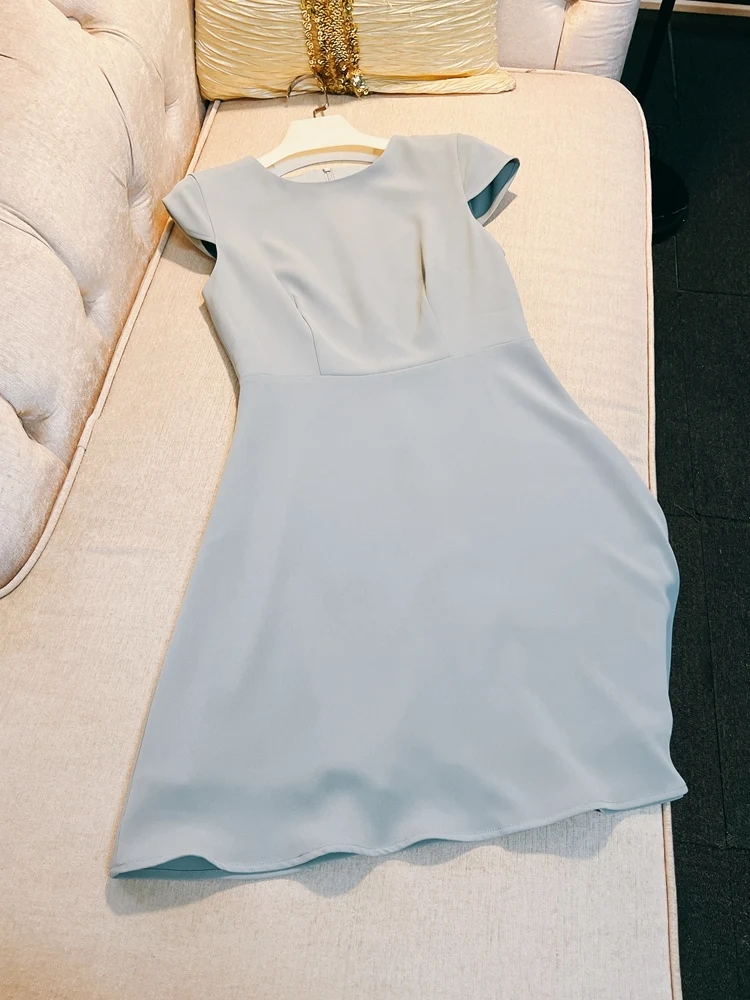 Ele ort Dr. 2024, neuer Stil für Damen, hohe Taille, A-Linien-Rock, schlankmachende Passform, Sommer-Arbeitskleidung, leichte Maturi Faion