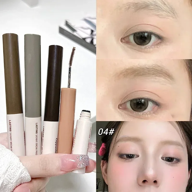 5 Colors Eyebrow Tint Mascara, Waterproof Smudge-Proof Long Lasting Brow Gel, Natural Wild FluffyBrow Mascara with 45° Brush
