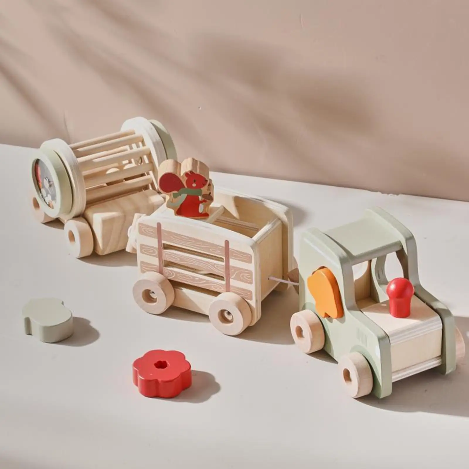 

Wooden Train Toy Home Decoration Educational Toy Table Centerpieces Wooden Train Ornament for Toddlers Ages 3-8 Boys Girls Kids