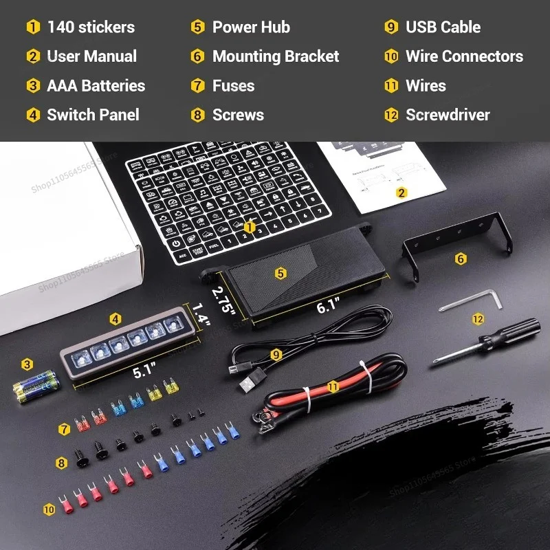 6 Wireless Switch Panel 4x4 Relay Control Box Automatic Dimmable Light Emitting Diode 12v Touch Switch Panel