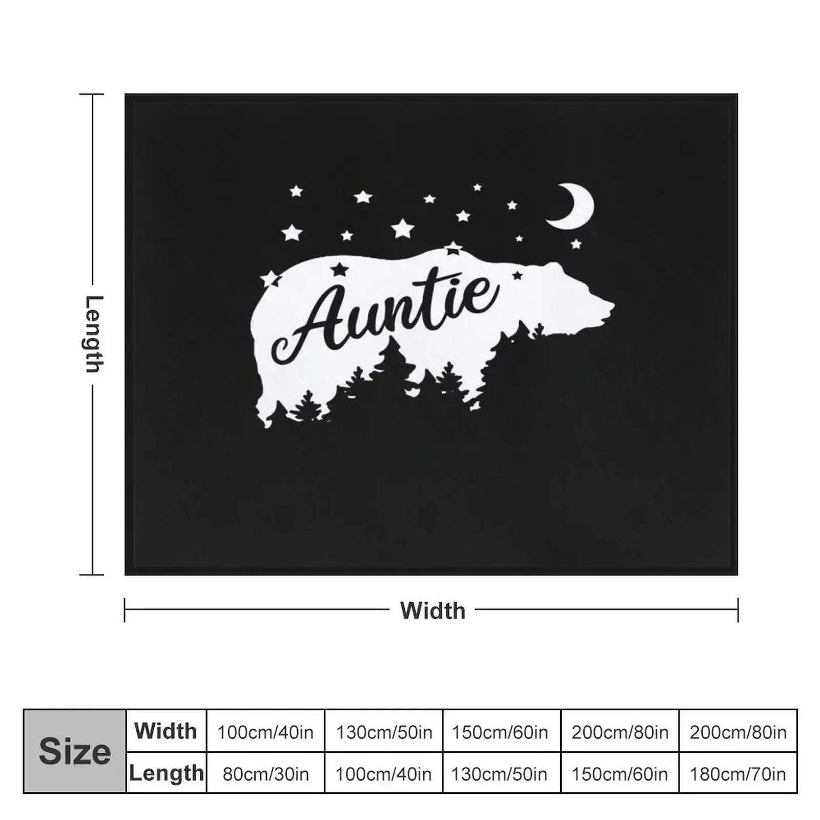 Auntie Bear, Cool Aunt Gift Throw Blanket Plaid Extra Large Throw Luxury Throw Blankets