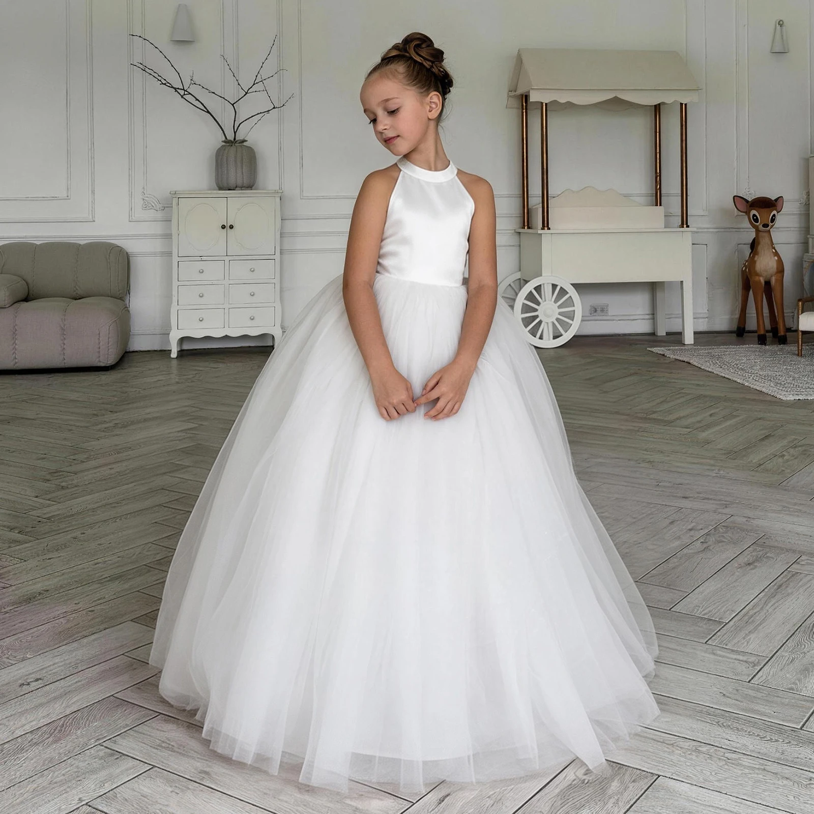 Girls' Birthday Party, Important Holidays, Long Formal Dresses Suitable for Piano Hostess, Model Runway Show, Performance Dress, Flower Girl Wedding Dress, Princess Dress