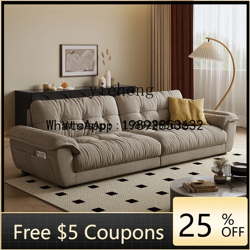 LYY   minimalist cat scratching cloth sofa sailing super wide large seat deep sofa living room down sofa