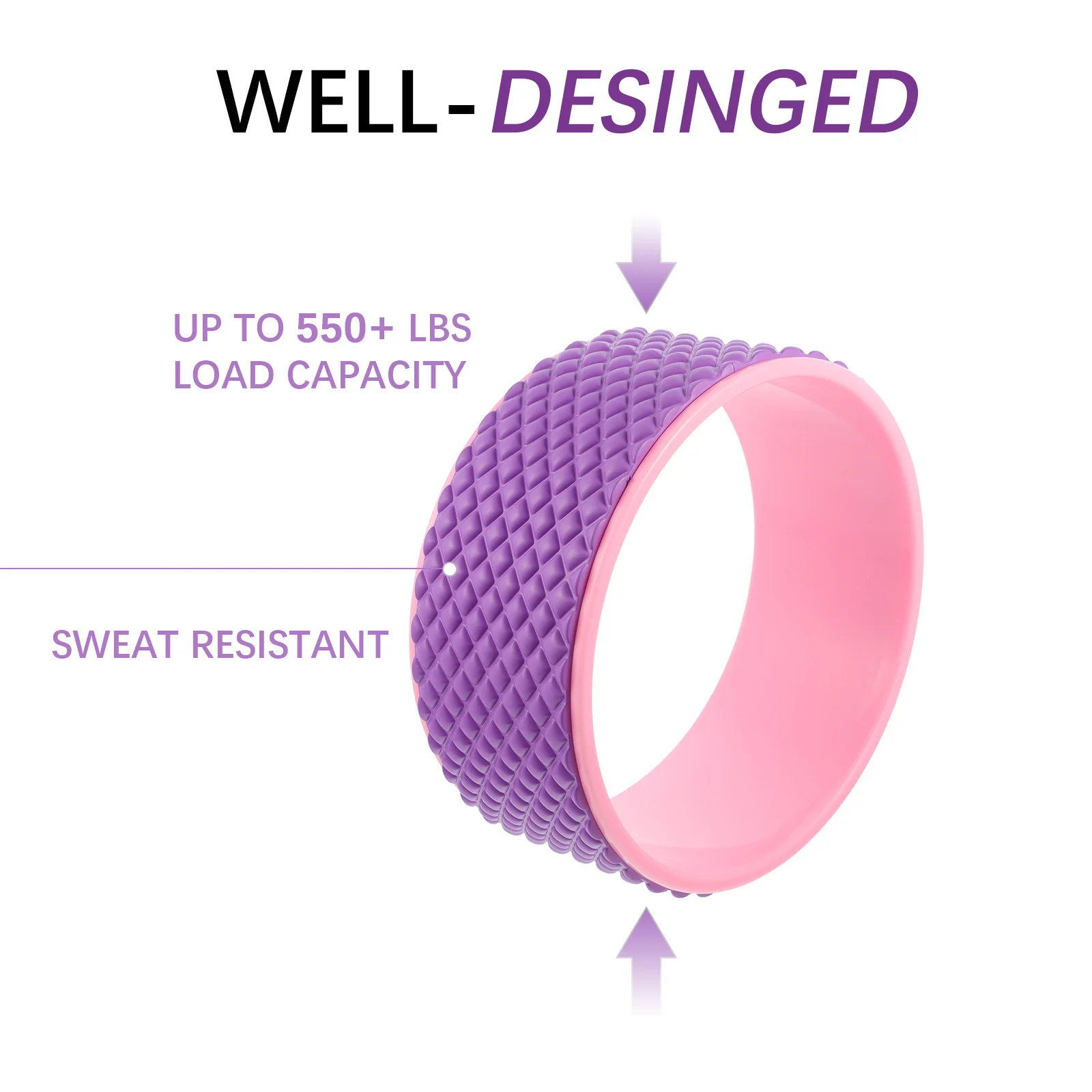 

1pc Yoga 30Cm Plastic Core Strength Training Tool For Backbend Stretching Chest Opening Pilates Roller Fitness Backbend Circle