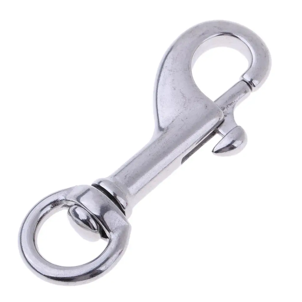 316 Stainless Steel Swivel Round Hook Marine Grade Single Ended