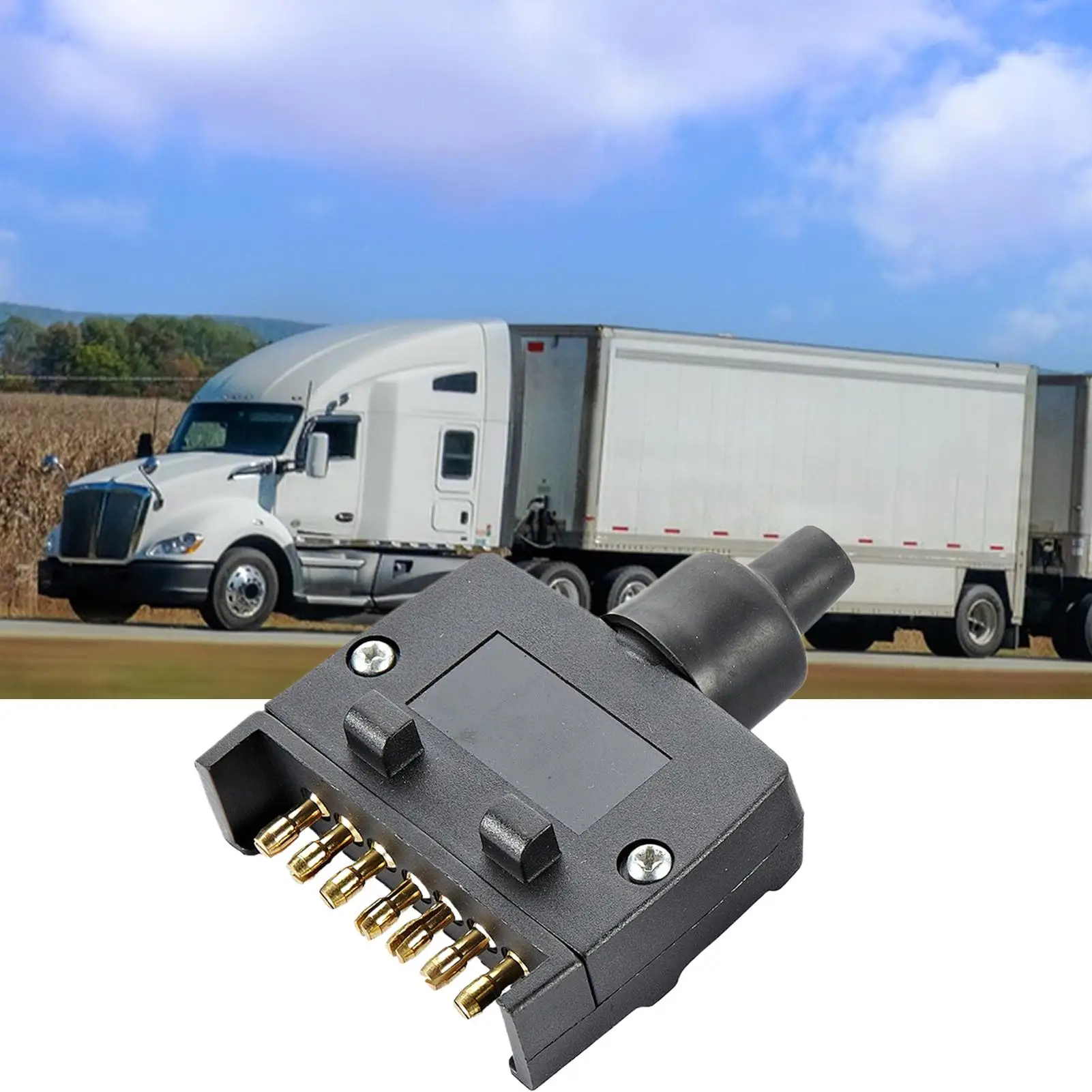 Trailer Adapter Plug RV Boat Car Adapter Secure Low Profile Waterproof Socket Long-Lasting Parts For Outdoor Camping Car RV
