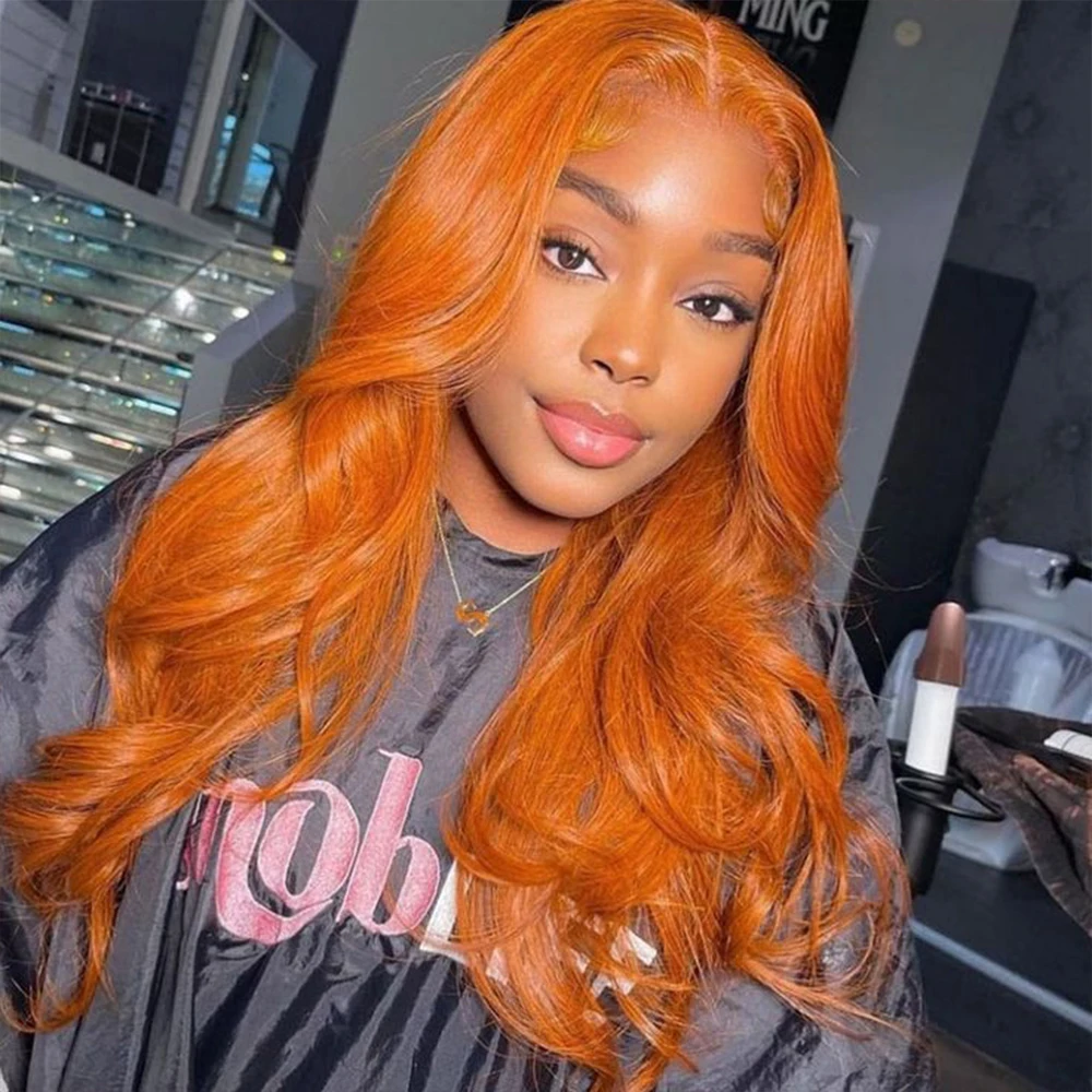 350 Orange Ginger Lace Front Wigs Human Hair Body Wave Lace Frontal Wig Human Hair Pre Plucked Glueless Wig Human Hair for Women