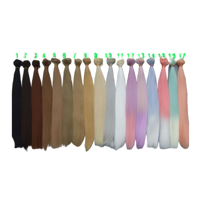 35cm doll hairs highe temperature color straight BJD doll trees diy doll wigs