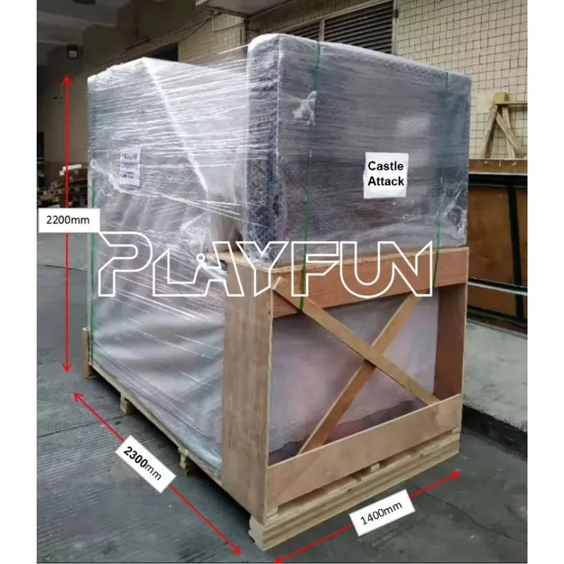 Castle Attack Coin Operated Throw Basketball With Video Redemption Lottery Game Arcade Game Machine Shooting Games
