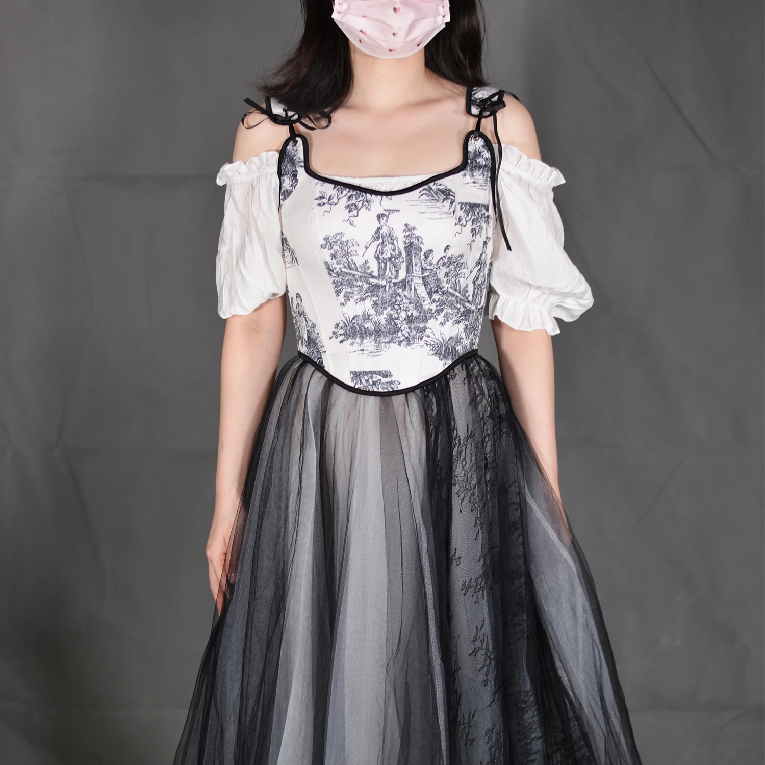 

Women Elegant Lolita Black Corset Top Evening Party Vintage Victoria Bustier Gothic Sexy Slimming Lingerie Lace-up Pink Corsets