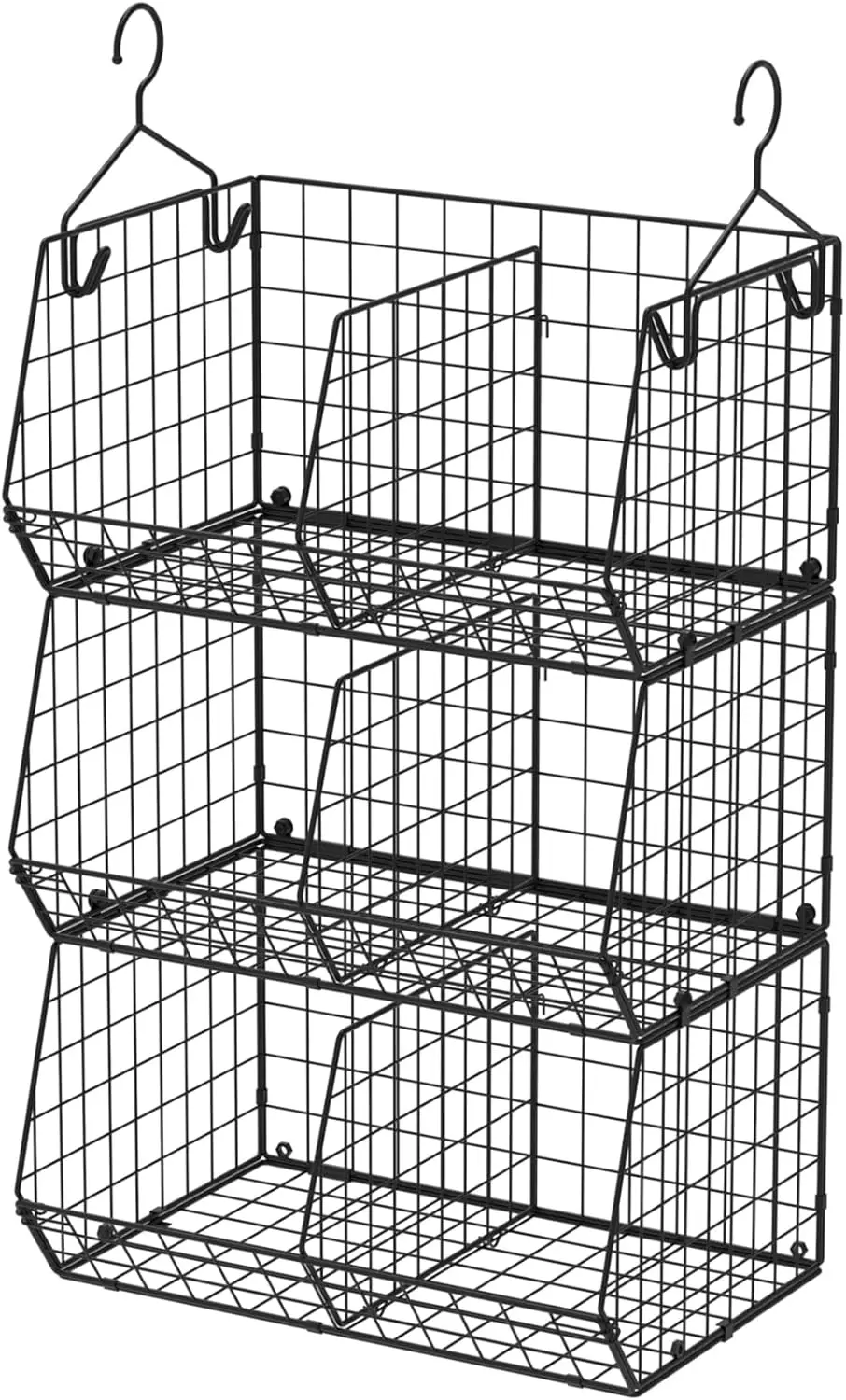 

Трехуровневый складной органайзер для шкафа с разделителями, очень большие подвесные полки для одежды и аксессуаров