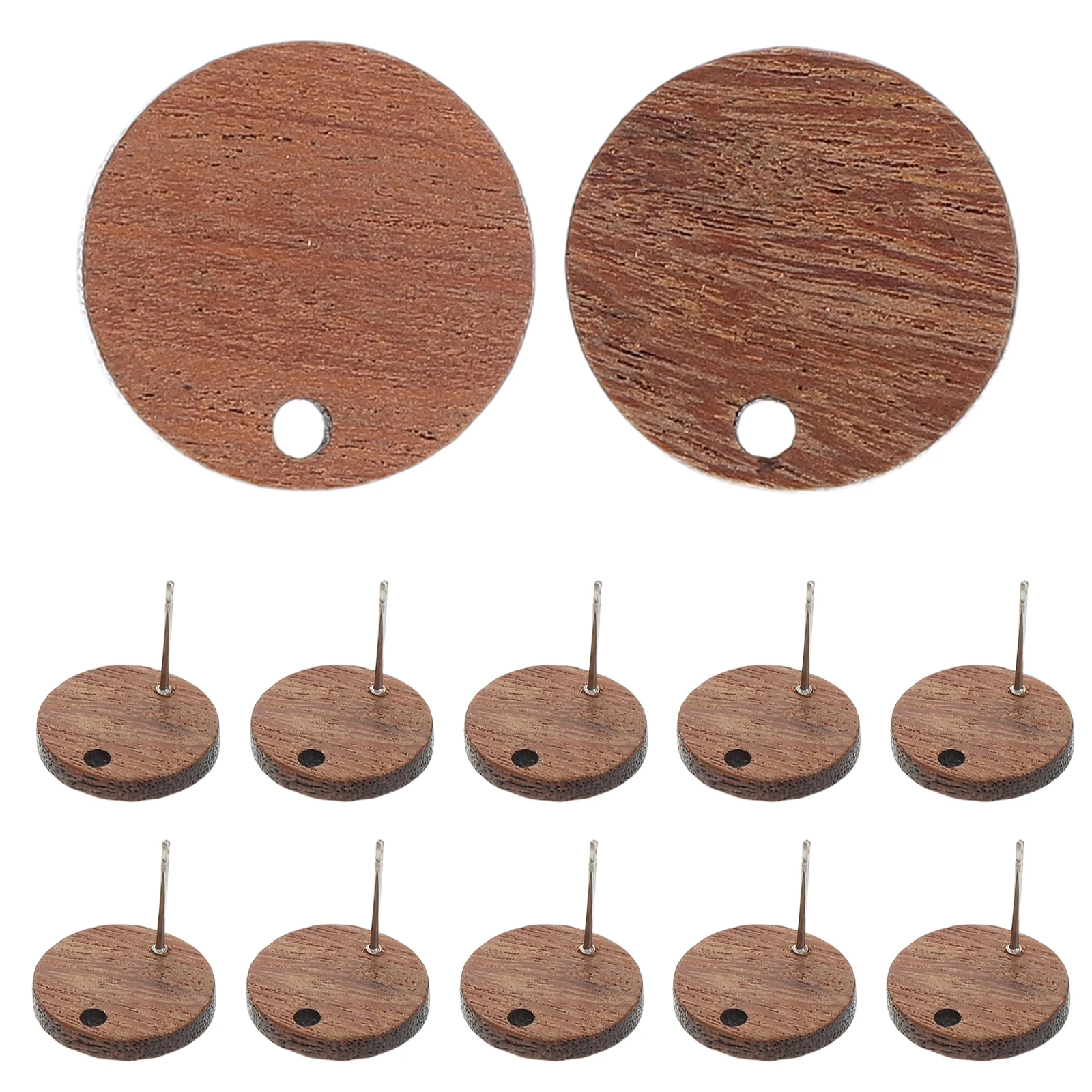 

20Pcs Wood Round Earring Blanks Flat Natural Wooden Findings for Jewelry Making DIY Craft Accessories Earrings for Women