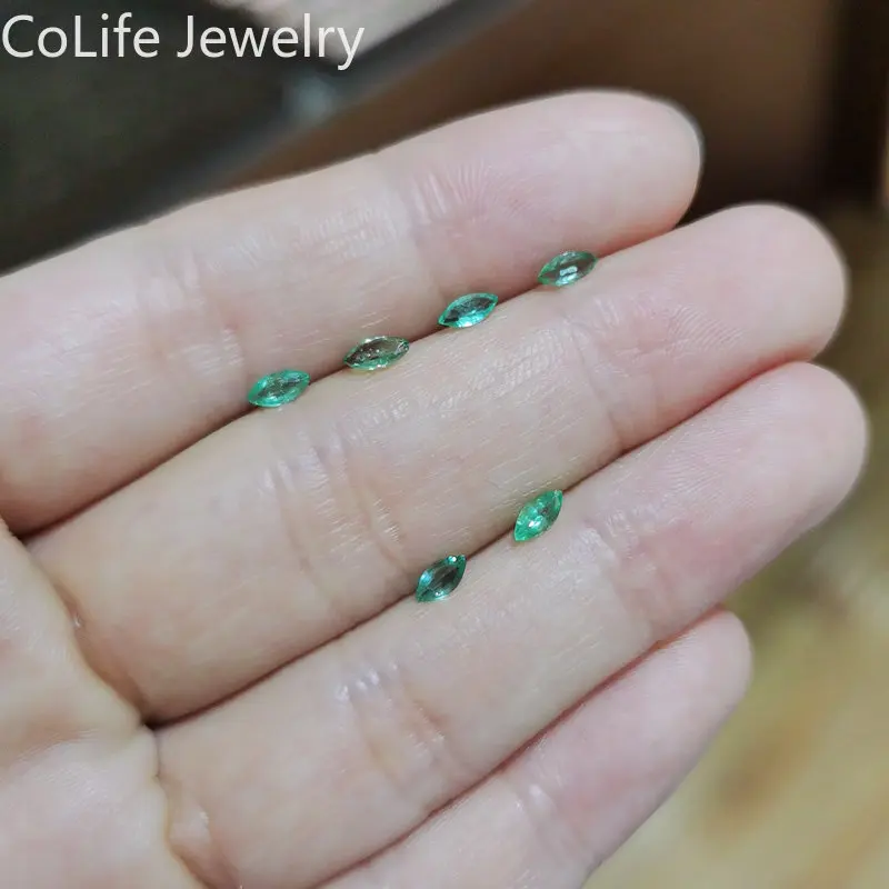 Marquise Cut 2.5mm *5mm Natural Emerald Loose Gemstone for Jewelry DIY