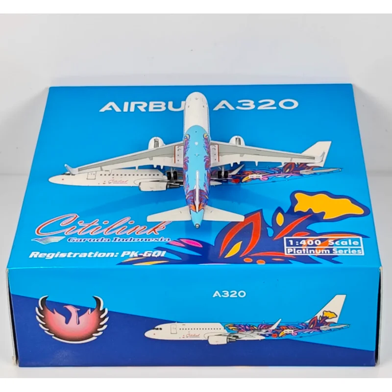 فينيكس 1/400 مقياس اندونيسيا Liancheng الهواء A320 PK-GQI دييكاست سبيكة نموذج طائرة جمع زخرفة الزخرفية