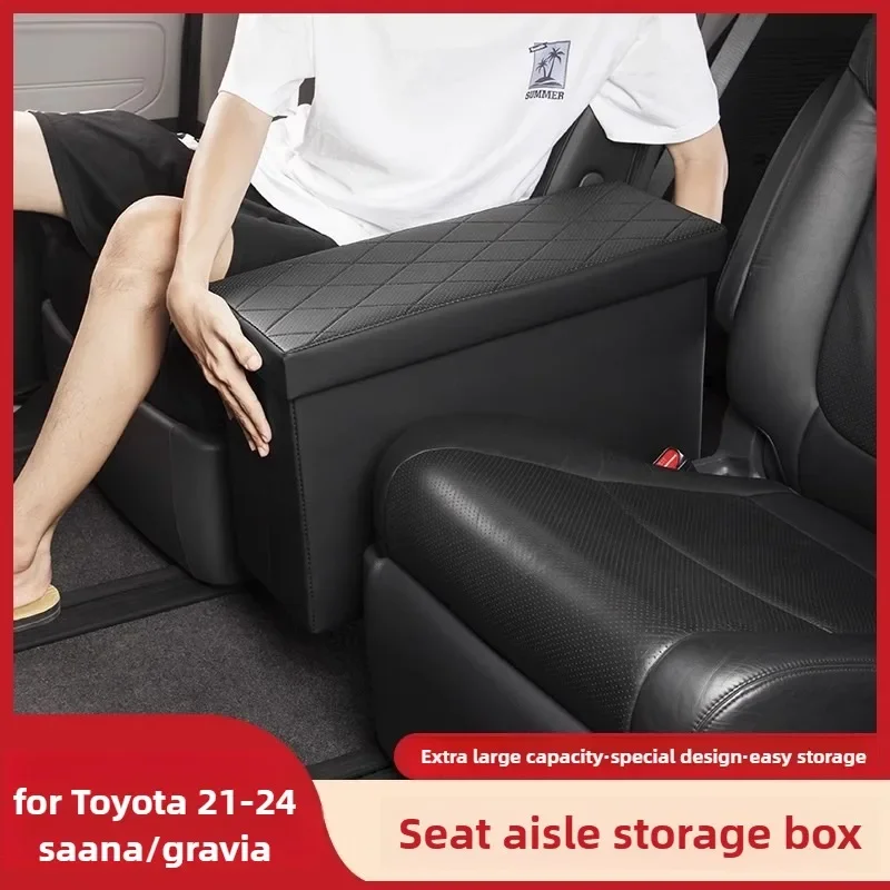 

Leather Seat Aisle Storage Box for Toyota Sienna Granvia,Toyota Accessories Car Organizer,Car Supplies Seat Middle Storage Box