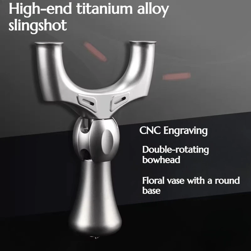 

NEW Titanium Alloy Flexible Slingshot with High-precision Window-breaking Hammer Outdoor High-power Hunting Equipment