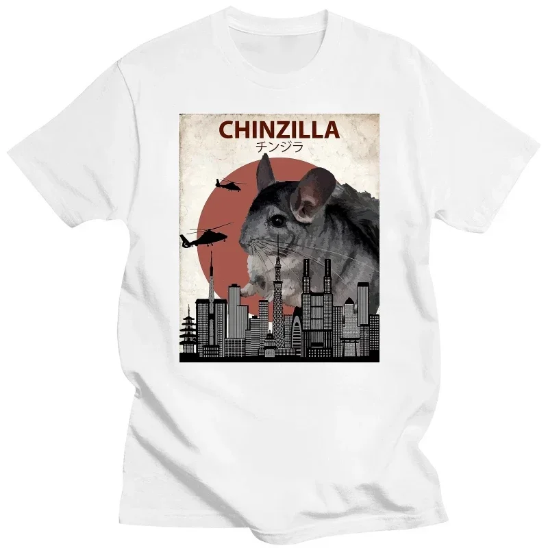 2024 NEW Fashion Chinzilla Funny Chinchilla T-Shirt | Chinchilla Lovers Gift Tee Men Short Sleeve Tops Shirt Harajuku Streetwear