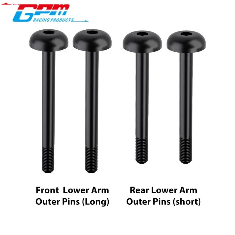 Pasadores exteriores del brazo inferior delantero y trasero de acero de carbono medio GPM LMB5556/PIN para LOSI 1/24 MICRO-B / 1/28 MICRO-T 2S RC Upgrade
