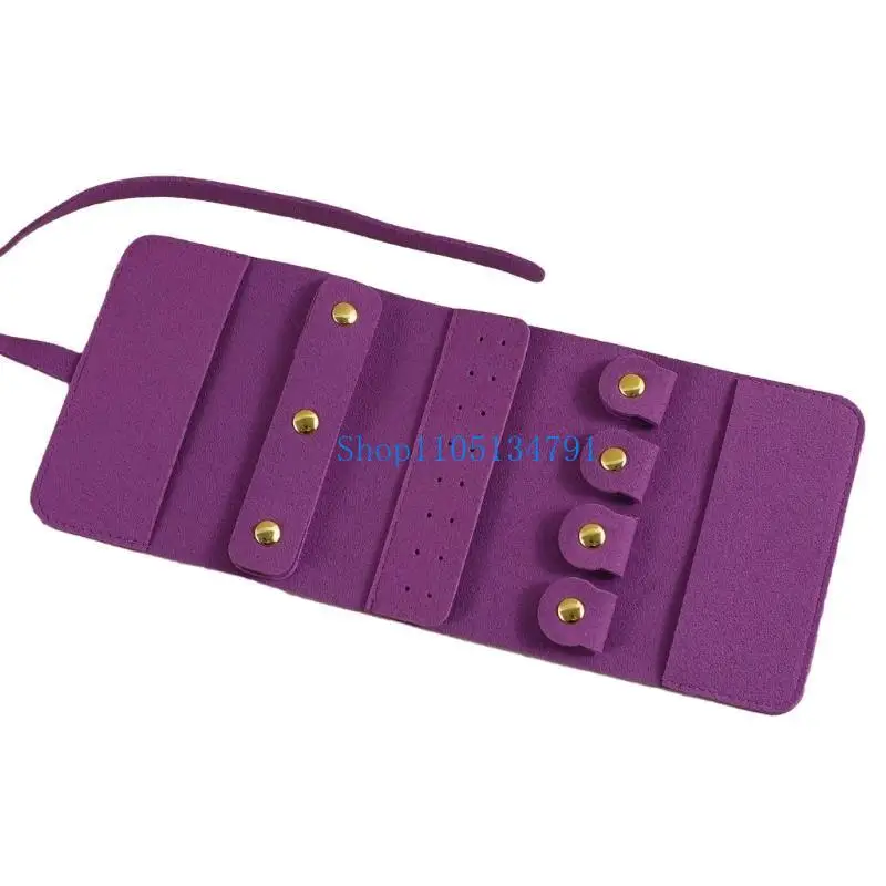 

98km Lightweight Jewelry Roll Portable Storage Bag for Necklace/Earrings/Rings/Bracelet MulticolorJewelry Case