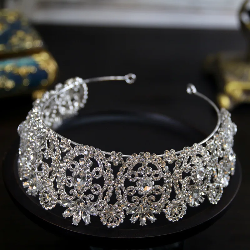 CC Hair Crowns Wedding Hair Accessories Bridal Headbands Engagement Jewelry 100% Handmade Luxury Tiara Crystal Coronets AN076