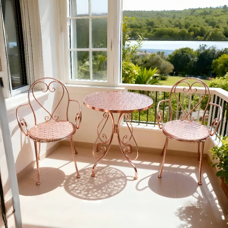 

Metal Outdoor Bistro Table Sets- table for Balcony & Park Use