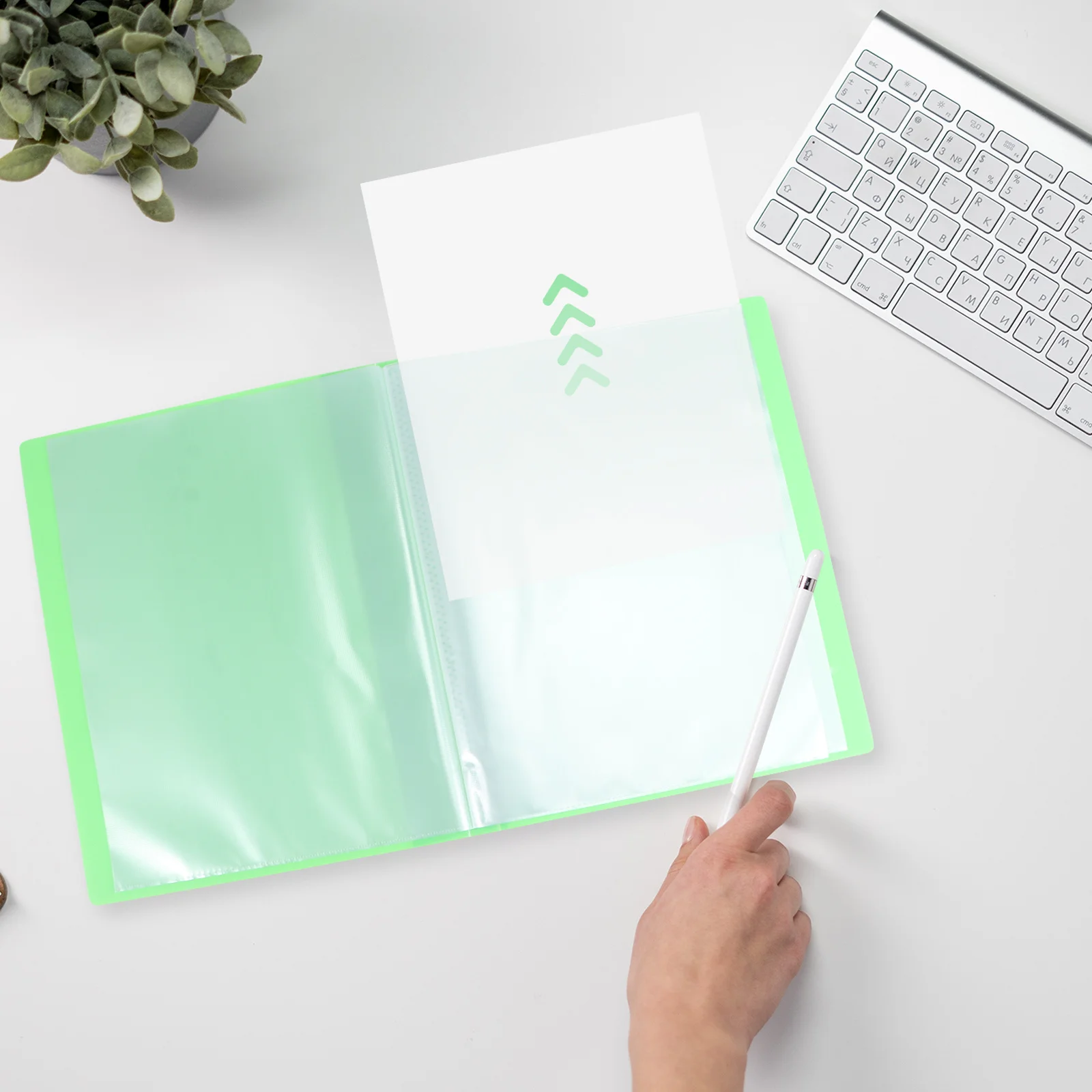 

Folder Insert A4 Folder 20 Pages Plastic Organizer for Office Filing Projects Teaching Information Booklet