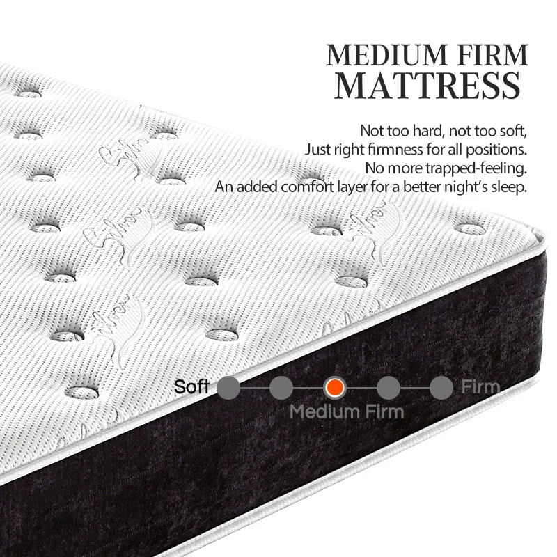 High density convoluted foam compress memory king size foam mattress for home mattress