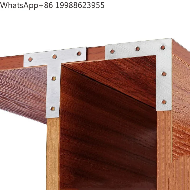 10PC/lot Stainless Steel L-shaped Right Angle Bracket Shelf Bracket Connector Metal Angle Code Furniture Hardware Accessories