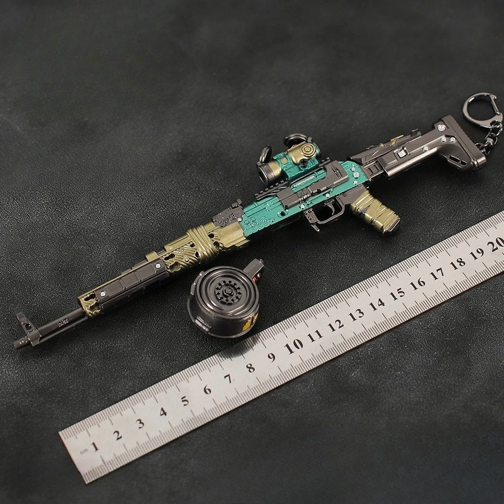 22 cm Delta Force AKM fusil d'assaut-Bullseye modèle pistolet porte-clés détachable vue jeu périphérique jouet pistolets artisanat ornement garçon cadeau
