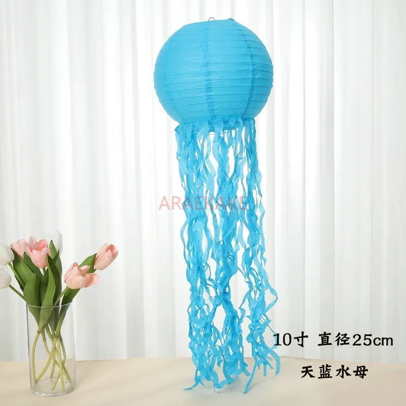 1pcs Paper Lanterns Jellyfish Party Decorations White Pink Paper Lanterns Chinese Paper Lanterns for Wedding Graduation Under