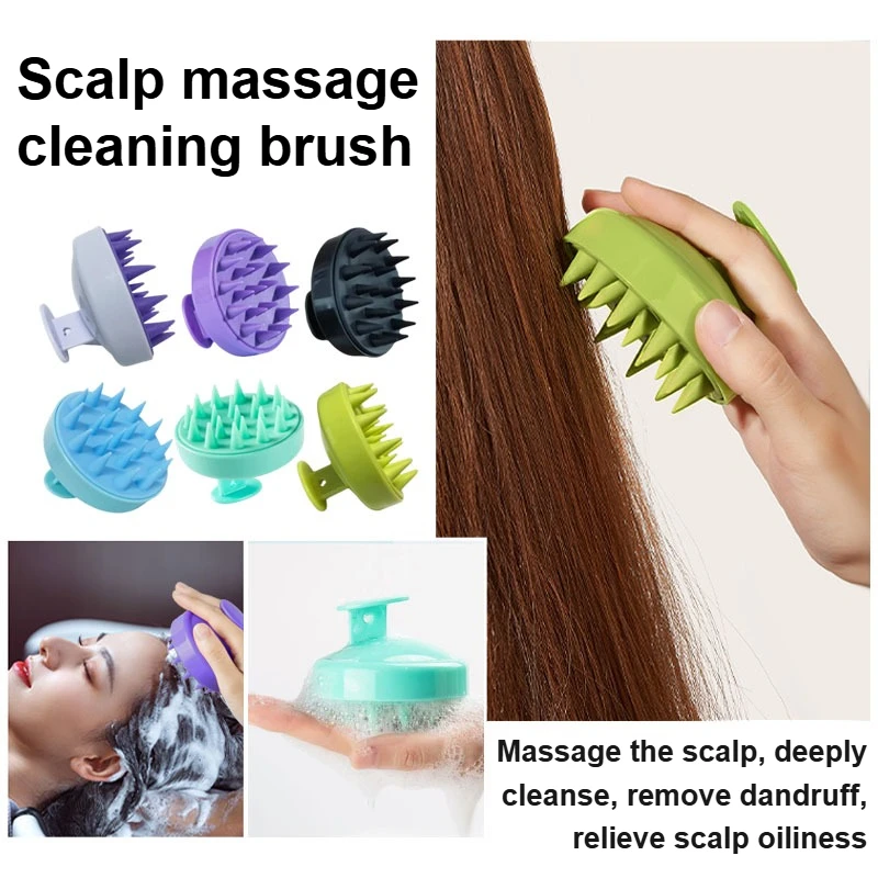 

Силиконовая щетка для чистки перхоти, многофункциональная массажная расческа для сухой и влажной уборки кожи головы, бытовая расческа для душа для расслабления головы