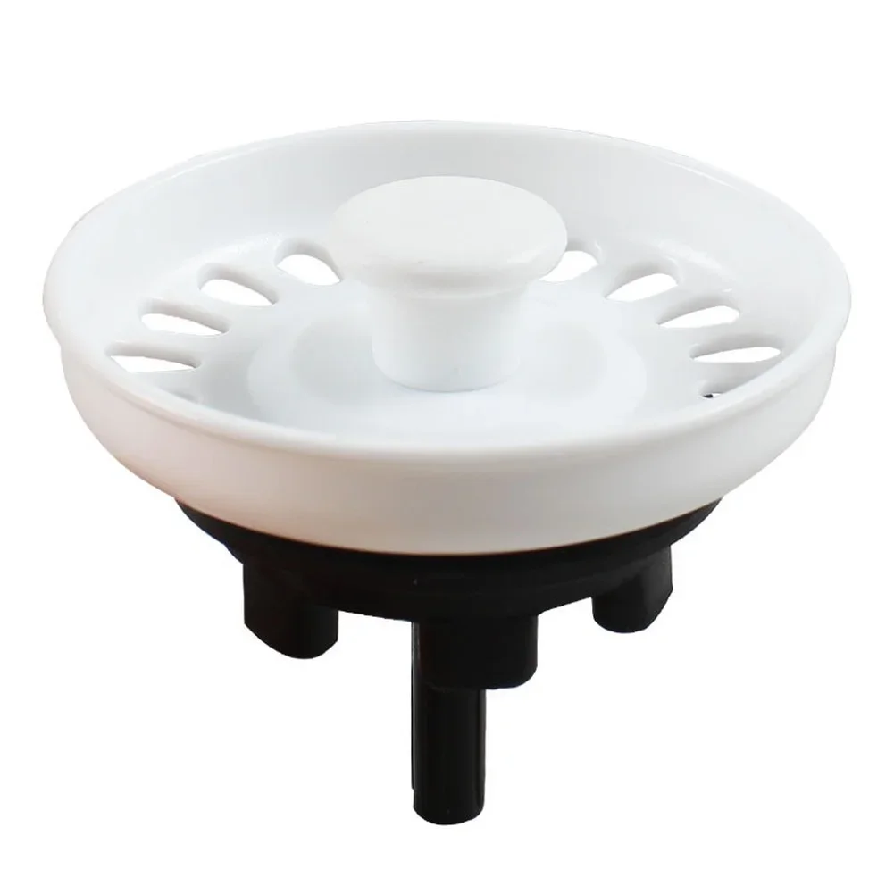 Basin Cover Sink Strainer Heat Resistant Easy Installation Precision Fit Clog Prevention White For Kitchen Sink