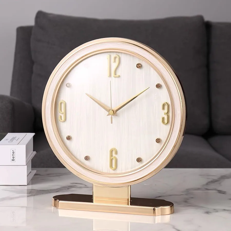 Decorative Table Clocks Modern Living Room Mechanical Table Clocks Digital Bedrooms Girls Metal Gold Reloj Escritorio Home Decor