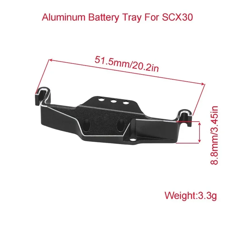 Aluminum Battery Tray for AXIAL SCX30 1/30 RC Model Cars Crawler Upgrade Parts