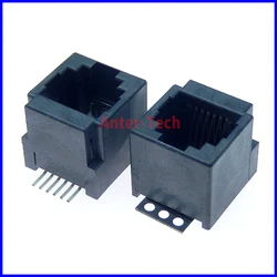 1Pcs RJ12 6P6C RJ11 6PIN PCB Mount Telephone Modular Connector Socket Interface Crystal Female Socket Telephone For Plug Jack