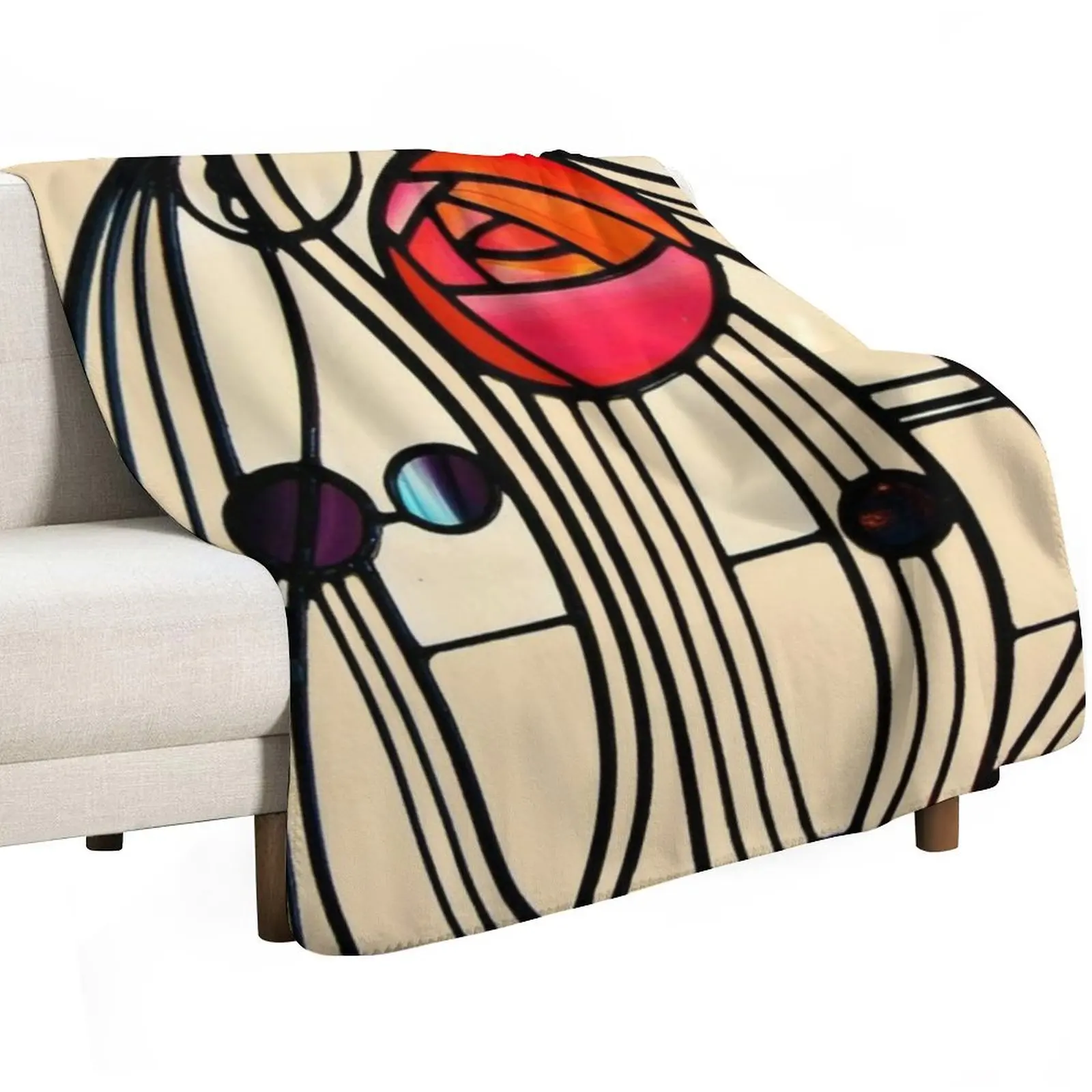 Charles Rennie Mackintosh design Throw Blanket Camping Beach For Sofa Thin Shaggy Luxury Designer christmas gifts Blankets