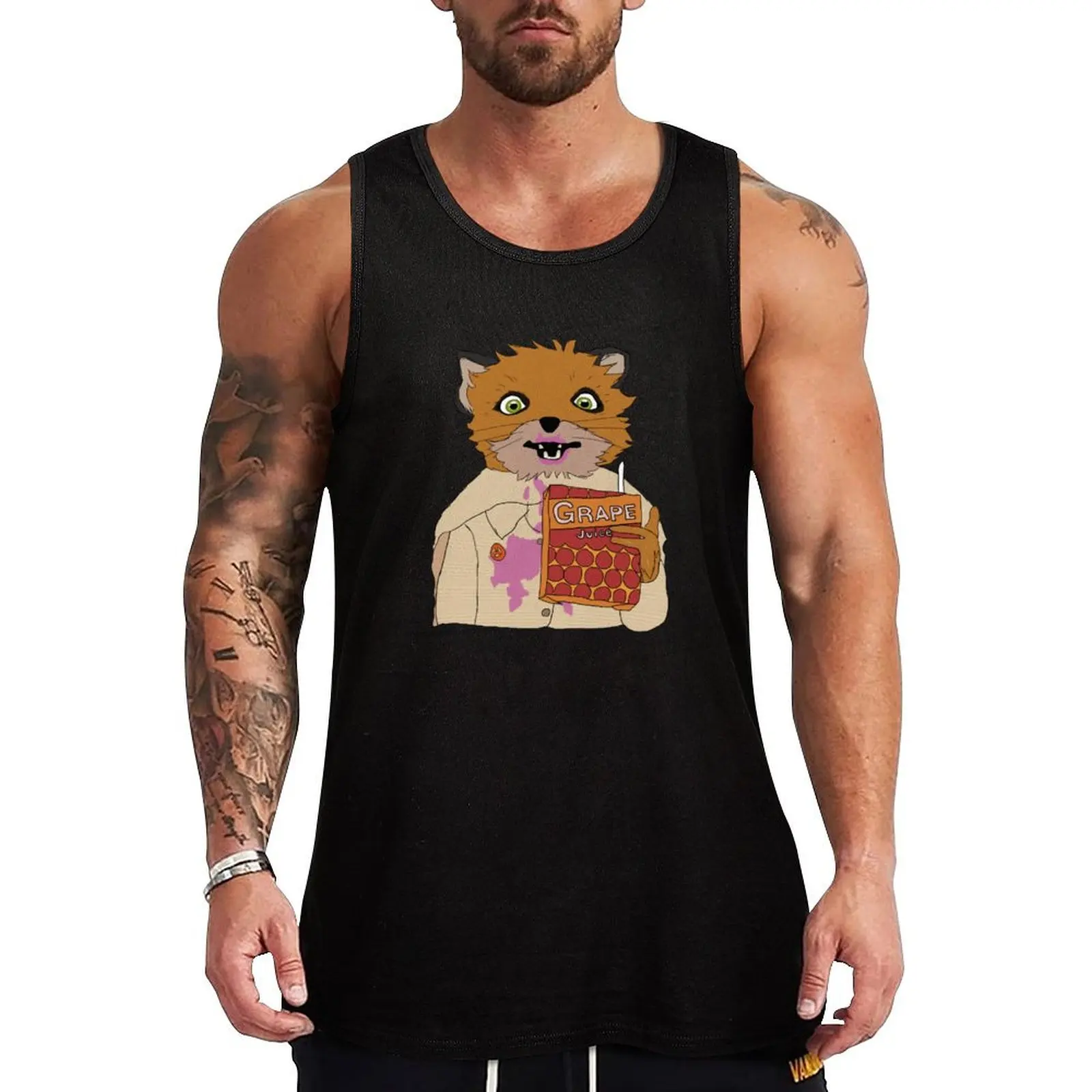 

Juice Fox (Ash) Tank Top man vest Men's singlets Sleeveless top
