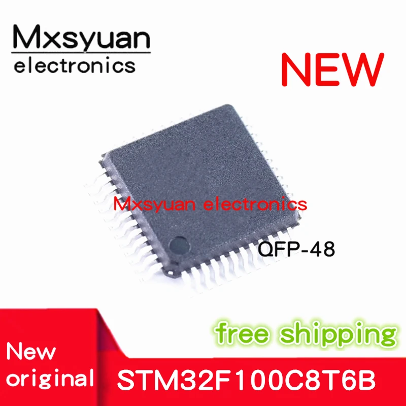 10PCS~50PCS STM32F100C8T6B STM32F100C8T6 32F100 C8T6B LQFP48 ARM New original