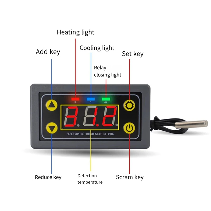 XY-WT02 Remote WIFI Temperature Controller High Precision Temperature Module Cooling Heating APP Temperature Collector