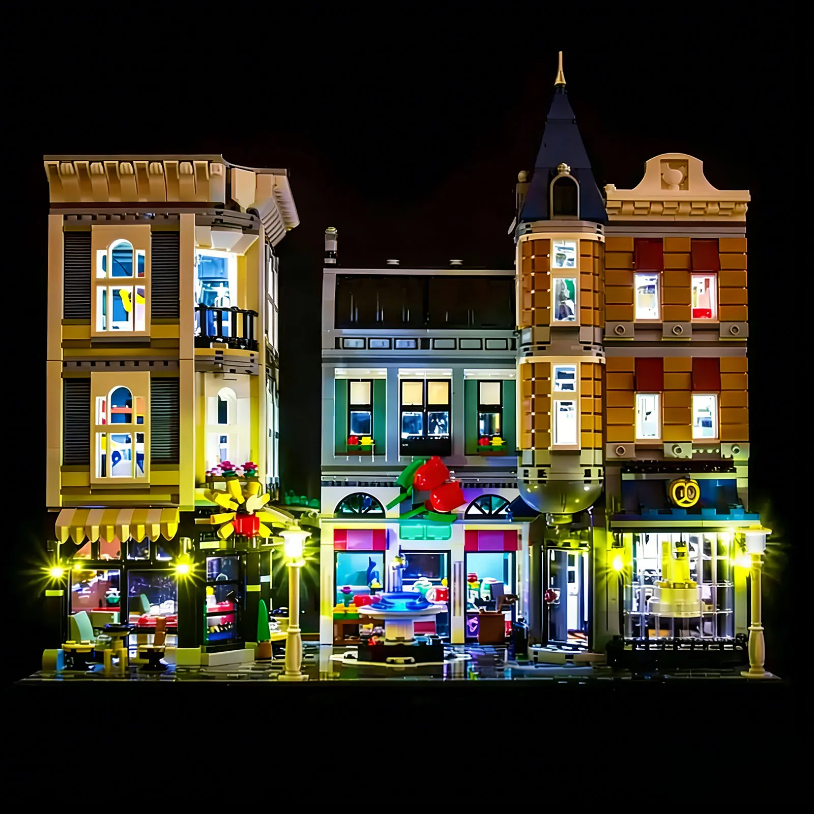 

LYBTWF LED Lighting Kit Compatible with Lego 10255 City Street Building Blocks (NOT Include The Model Bricks)