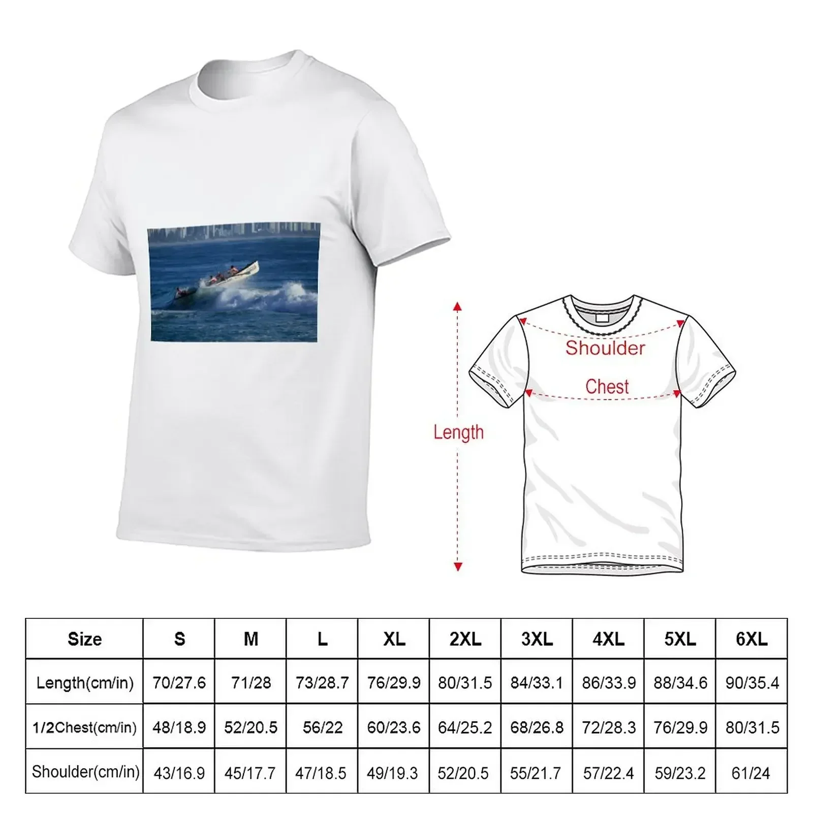Burleigh Heads - Mowbray Park Surf Boat Crew In Action #1 T-Shirt vintage clothes graphics mens plain t shirts