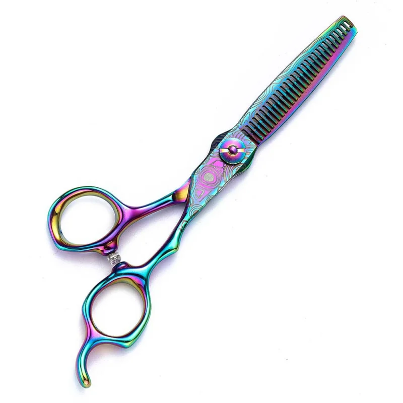 6-Inch Professional Hairdresser Scissors Colorful Blade  Men Women Children Hair Cutting ScissorsSet