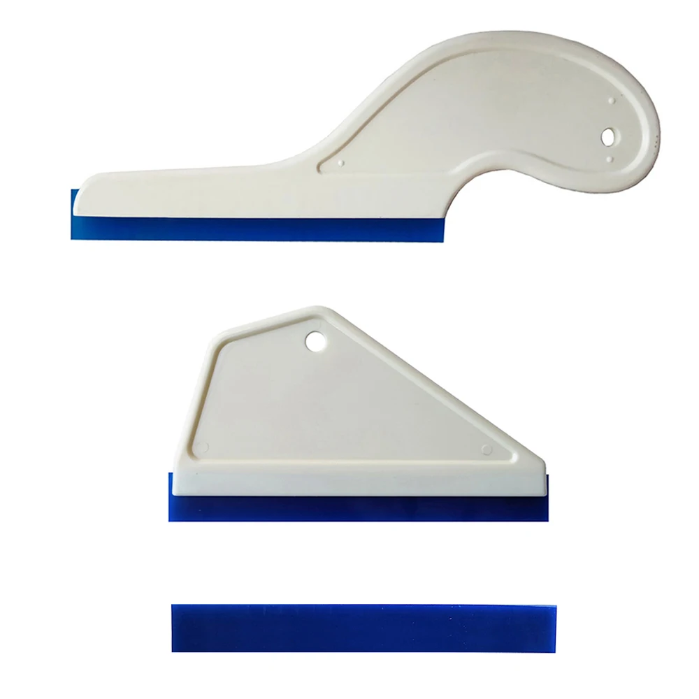 Glass Water Wipe Squeegee With Rubber Spare Blade Vinyl Film Window Tint Install Tool Car Wrap House Cleaning Ice Scraper
