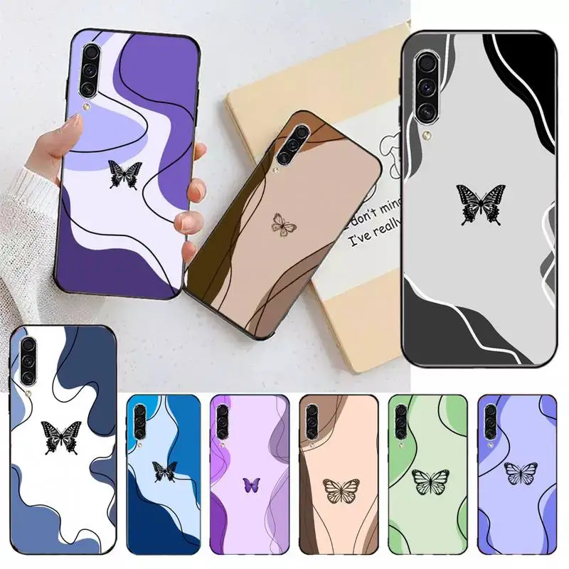 Abstract geometric Butterfly Phone Case For Samsung galaxy A S note 22 52 21 20 53 51 71 12 13 10 32 50 fe ultra plus